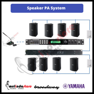 Paket Background Music PA System 2 Zona 8 Speaker